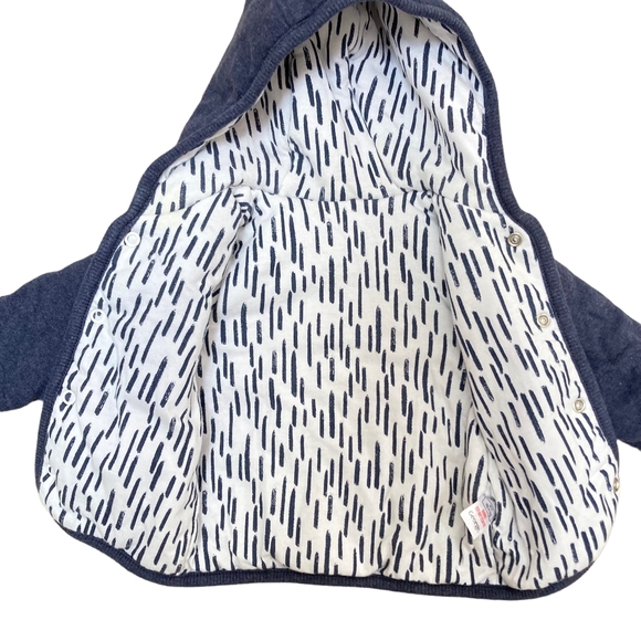 Preloved George Newborn Baby Reversible Navy and White Coat - Up to 4.5kg / 9lbs - Picture 8 of 17